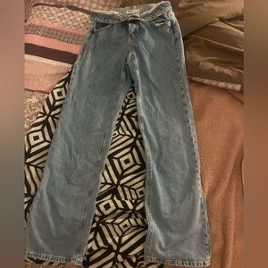 Garage low waist fold down jeans